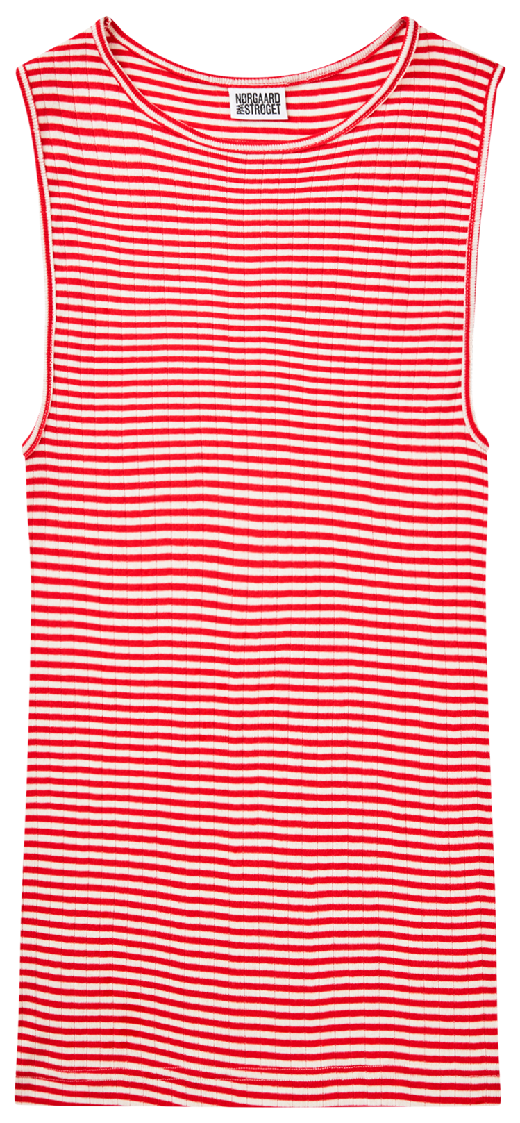 NPS Tank Top Fine Stripe, Red/Ecru