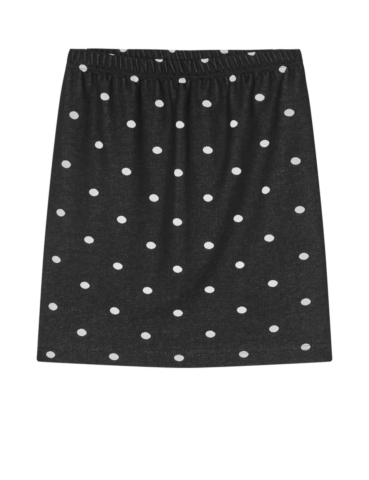 NPS Jaquard Dot Skirt, Black/Ecru