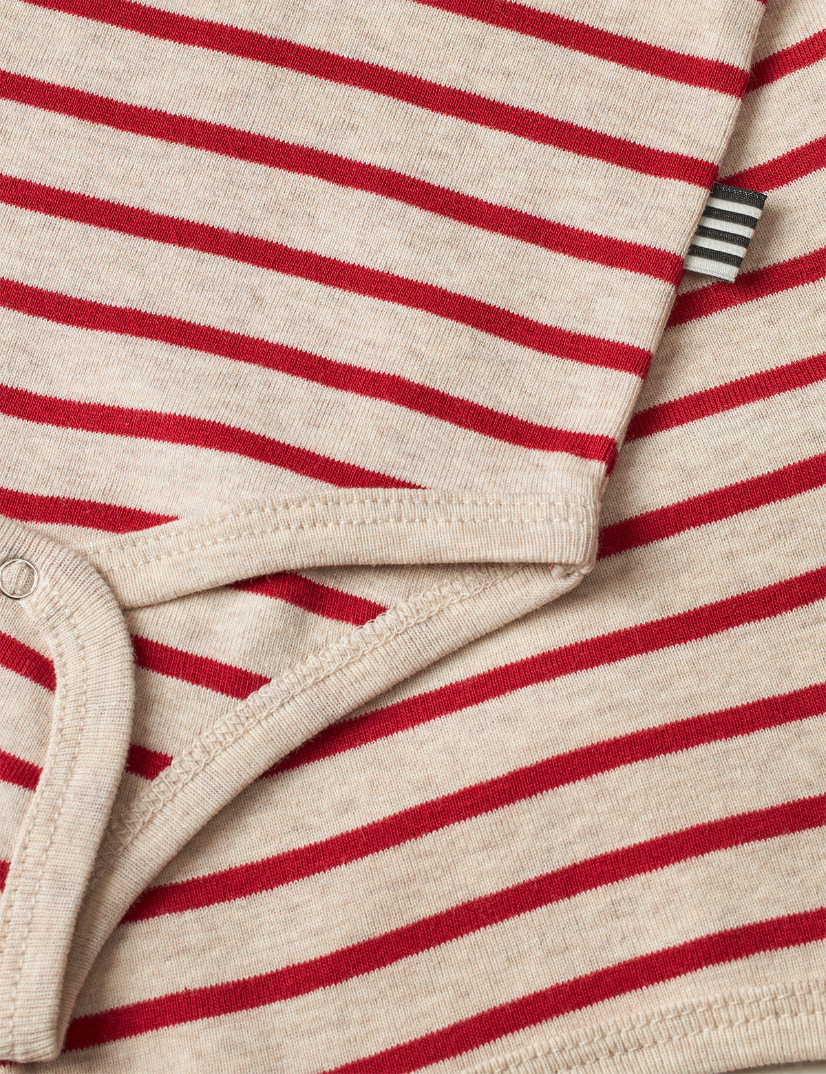 Soft Striped Rib Body, Red / Nature Mel