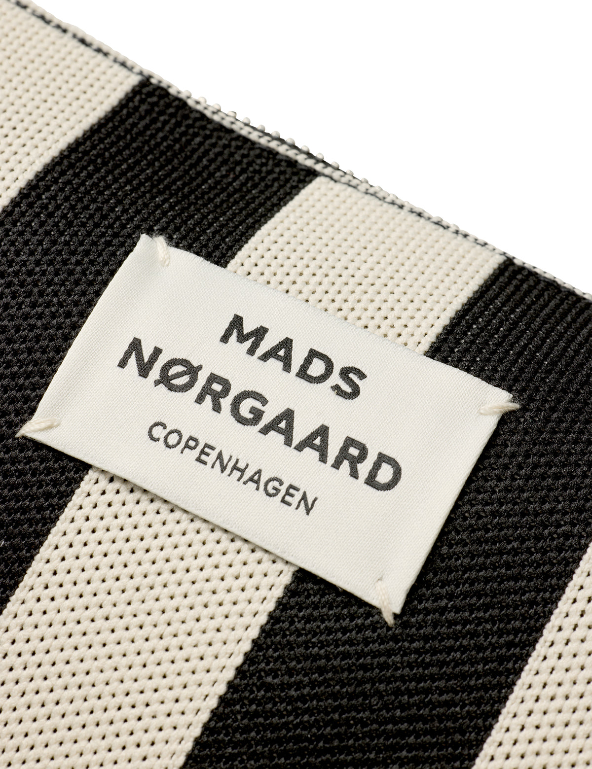 Knit Stripe Hof Make-Up Bag, Black