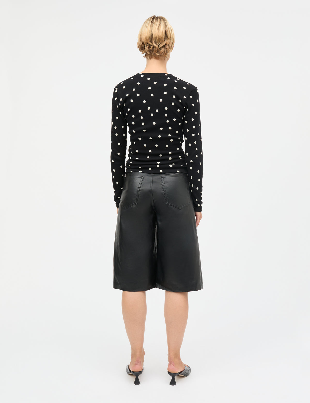 2x2 Cotton Tuba Tee LS AOP, Dot AOP Black