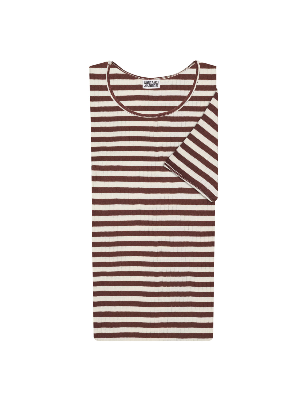 101 Short Sleeve Broadway, Brown/Ecru