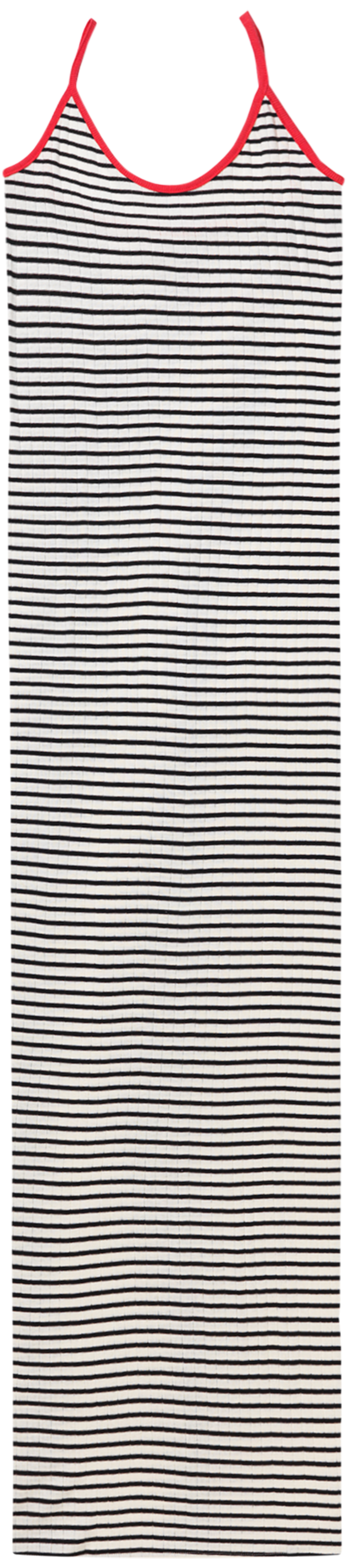 NPS Strap Dress NPS Stripe, Ecru/Black