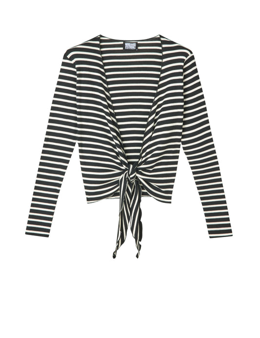 NPS Wrap Top NPS Stripe, Black/Ecru