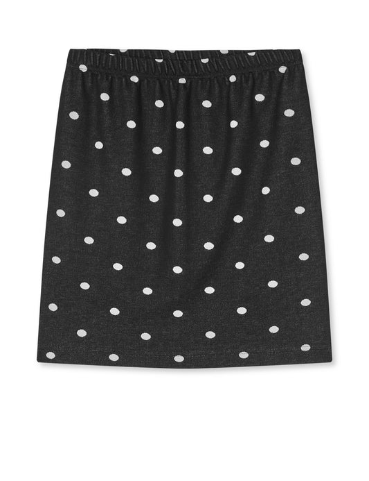 NPS Jaquard Dot Skirt, Black/Ecru