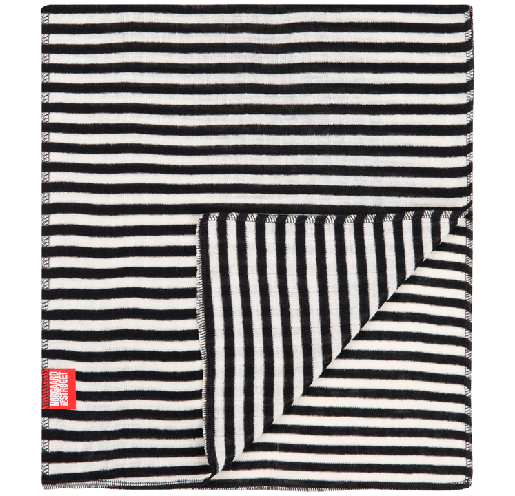 NPS Scarf Wool, Black/Ecru Stripe