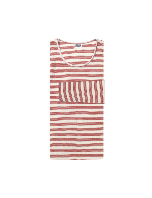 101 BW Stripe, Ecru/Winery