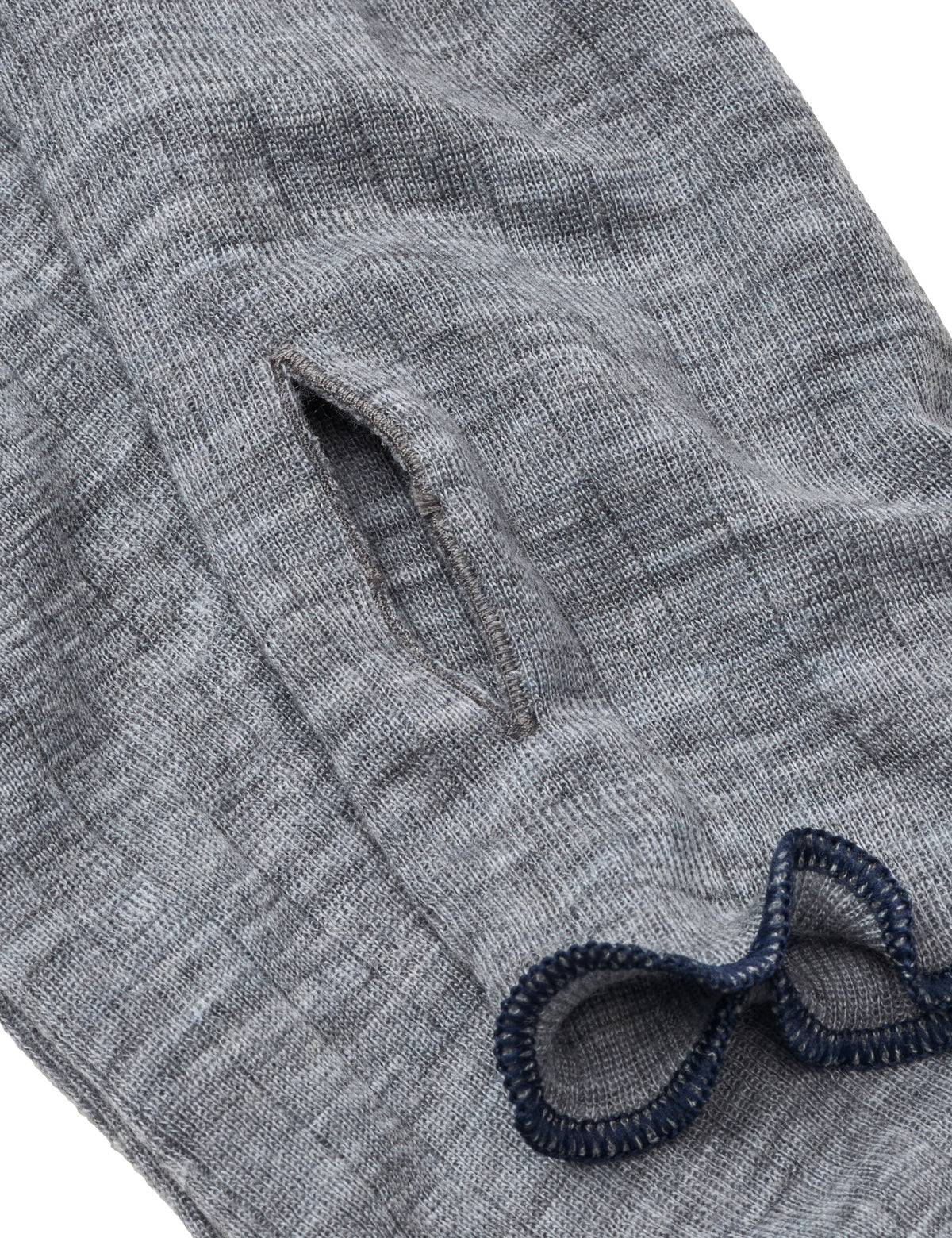ELLE Wristwarmer Wool, Grey Mel/Marine