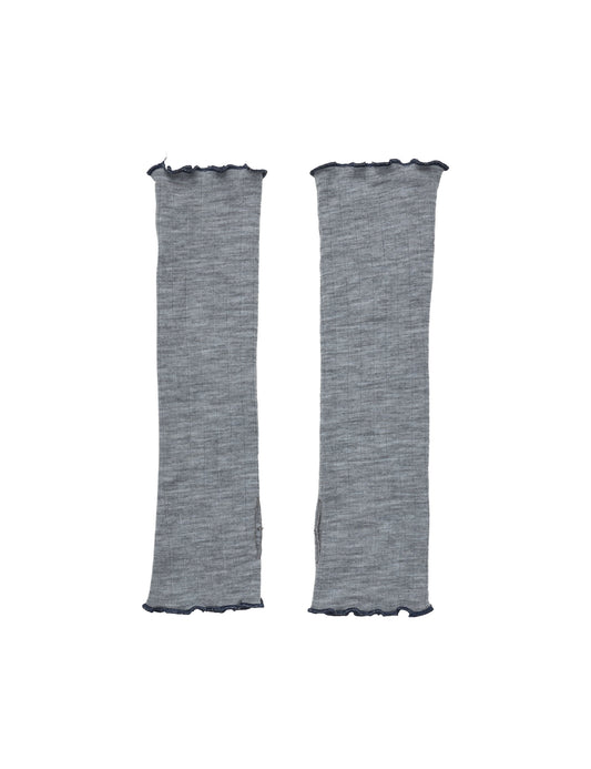 ELLE Wristwarmer Wool, Grey Mel/Marine