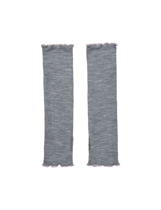 ELLE Wristwarmer Wool, Grey Mel/Rose
