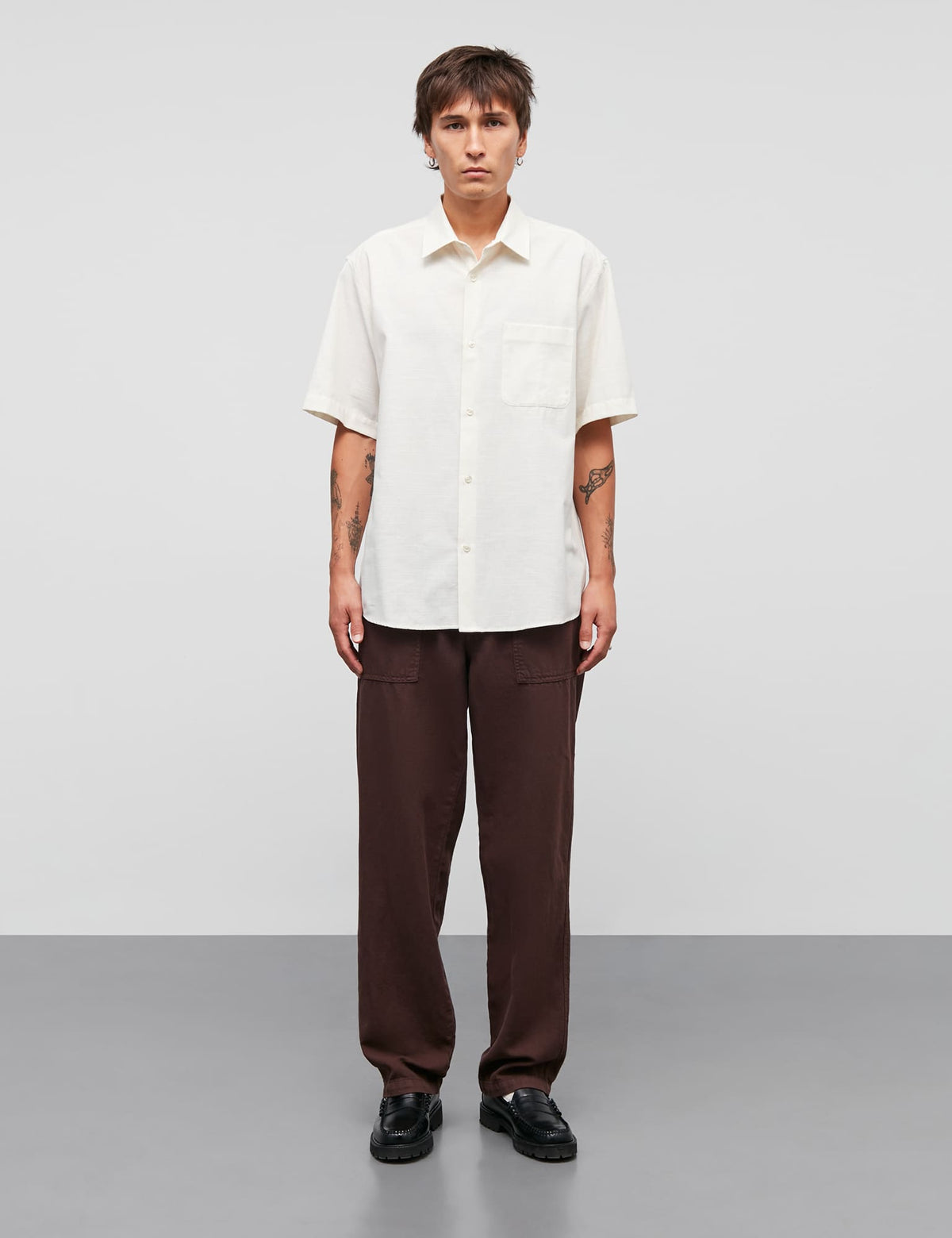Grida Cotton Victor Shirt SS, Vanilla Ice