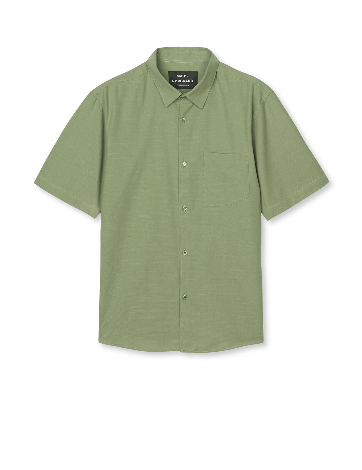 Grida Cotton Victor Shirt SS, Oil Green