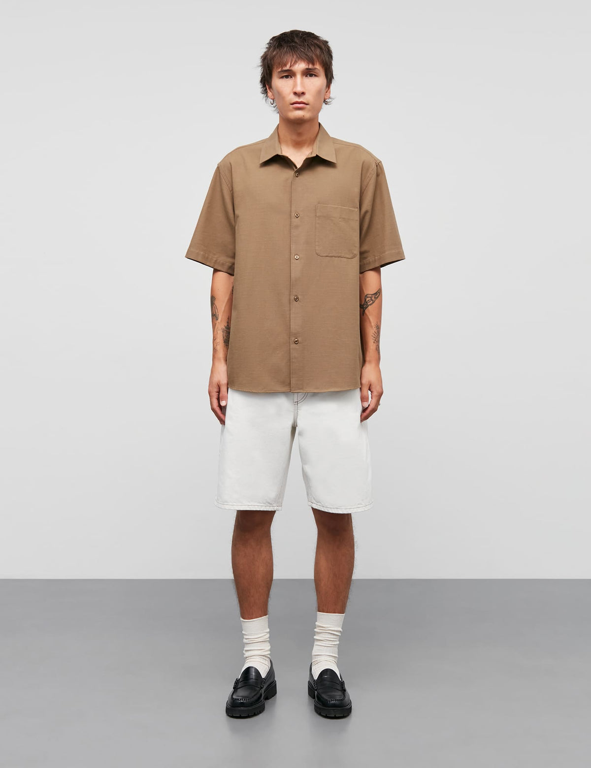 Grida Cotton Victor Shirt SS, Kangaroo