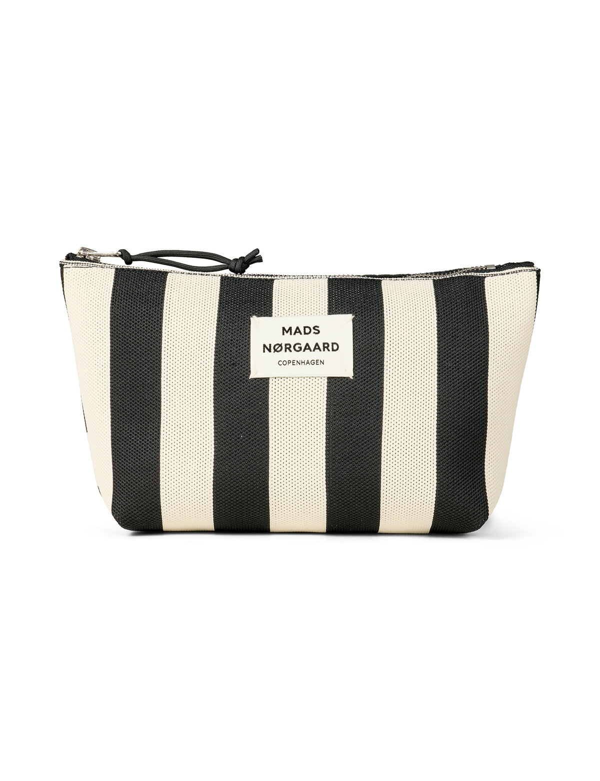 Knit Stripe Hof Make-Up Bag, Black