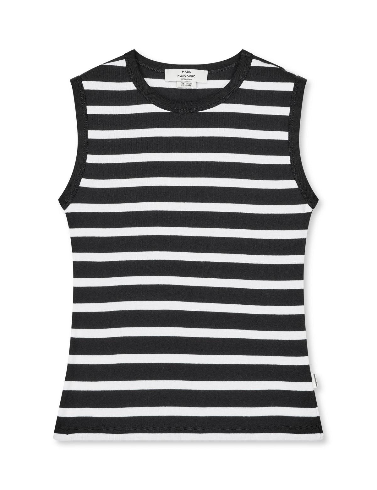 Grace Jersey Stripe Lea Top, Black/White