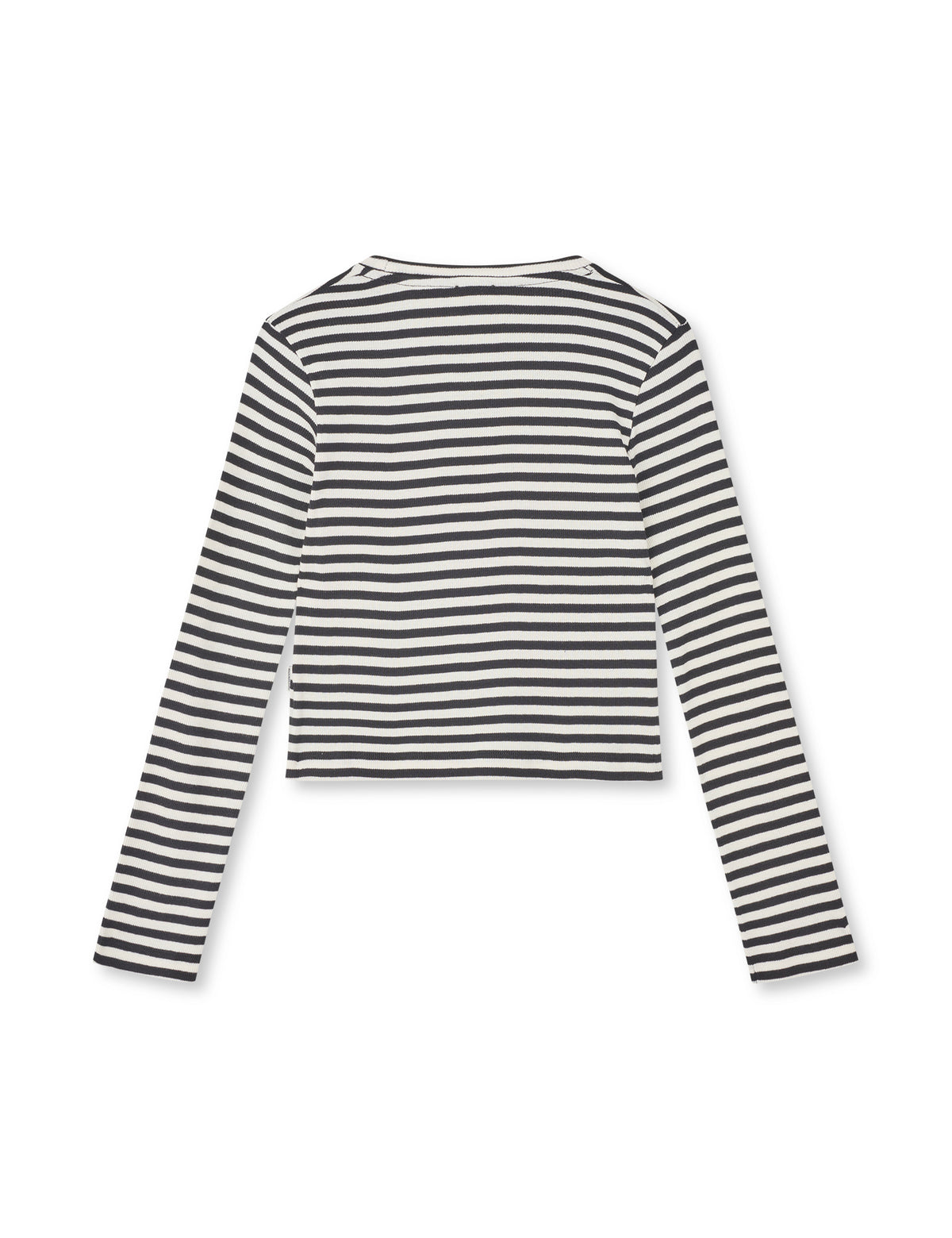 2x2 Cotton Stripe Tikka Top, Black/Vanilla Ice