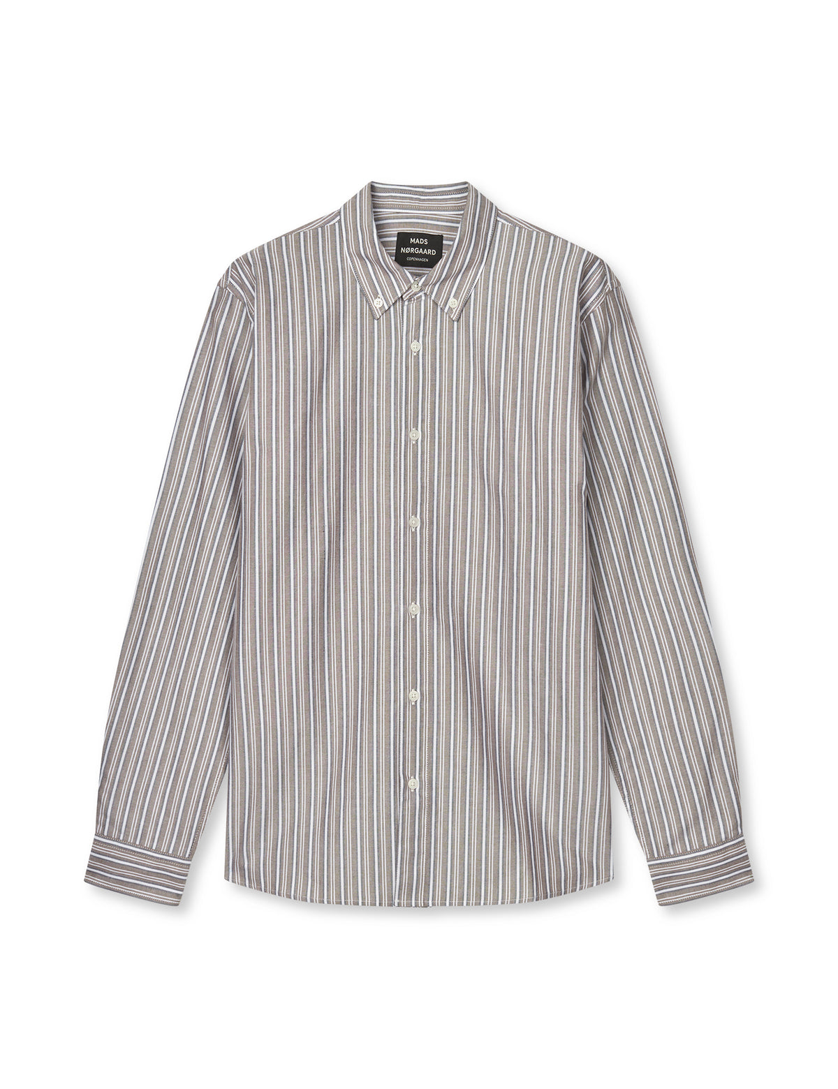 Oxford Sune Stripe Shirt BD FAV, Cocoa/Sky Captain