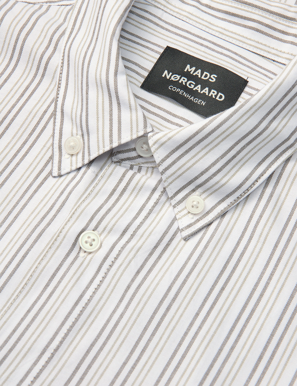 Oxford Sune Stripe Shirt BD FAV, White/Tarmac