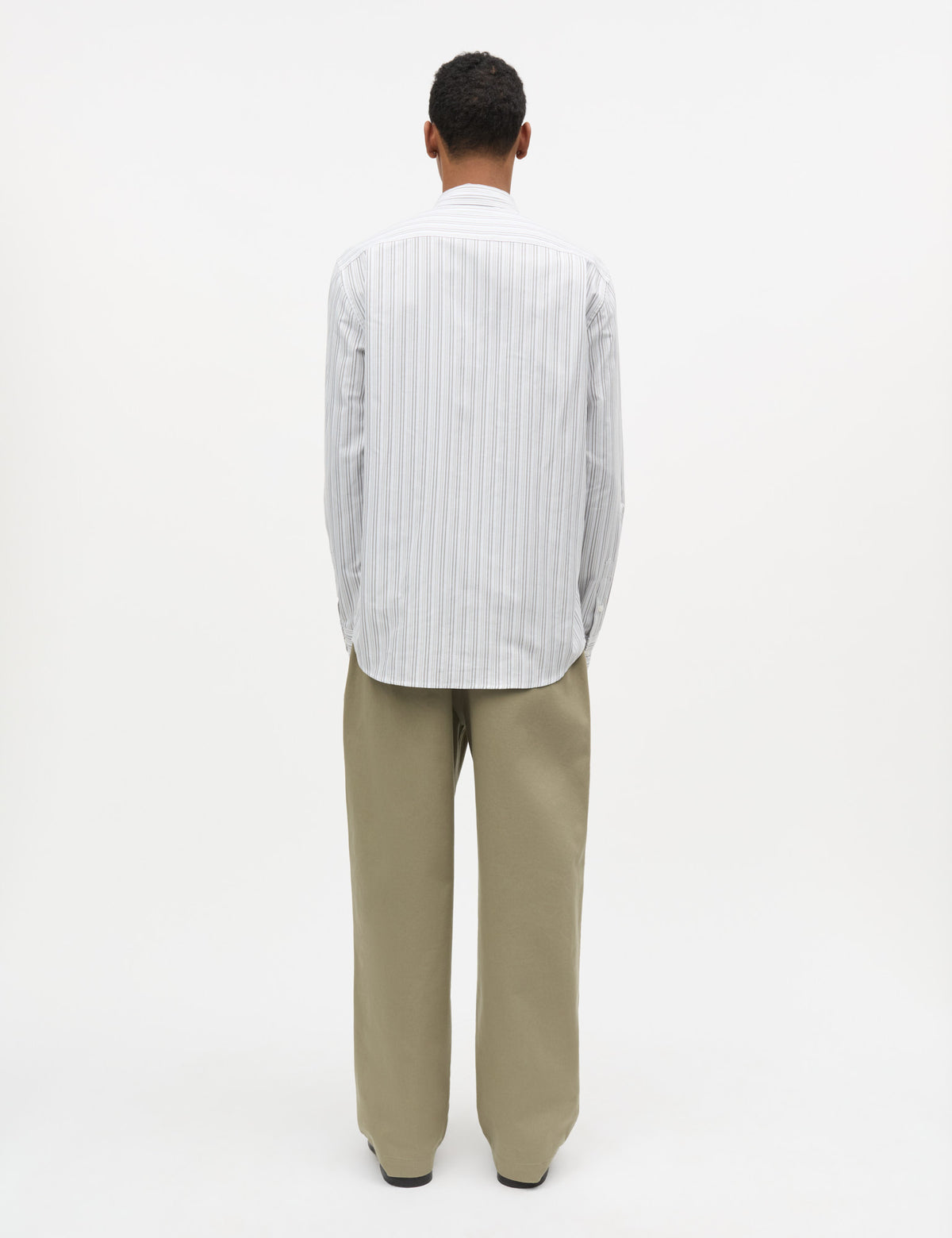 Oxford Sune Stripe Shirt BD FAV, White/Tarmac