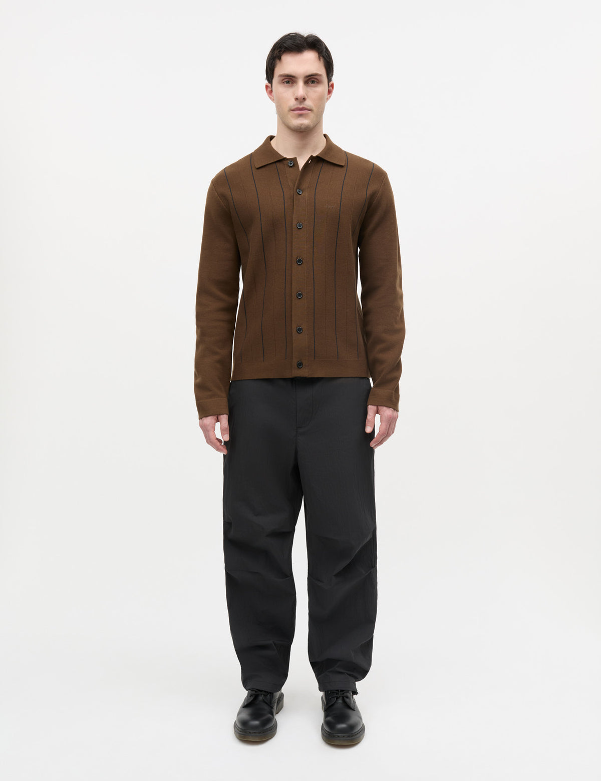 Classy Brando Polo LS Knit, Cocoa