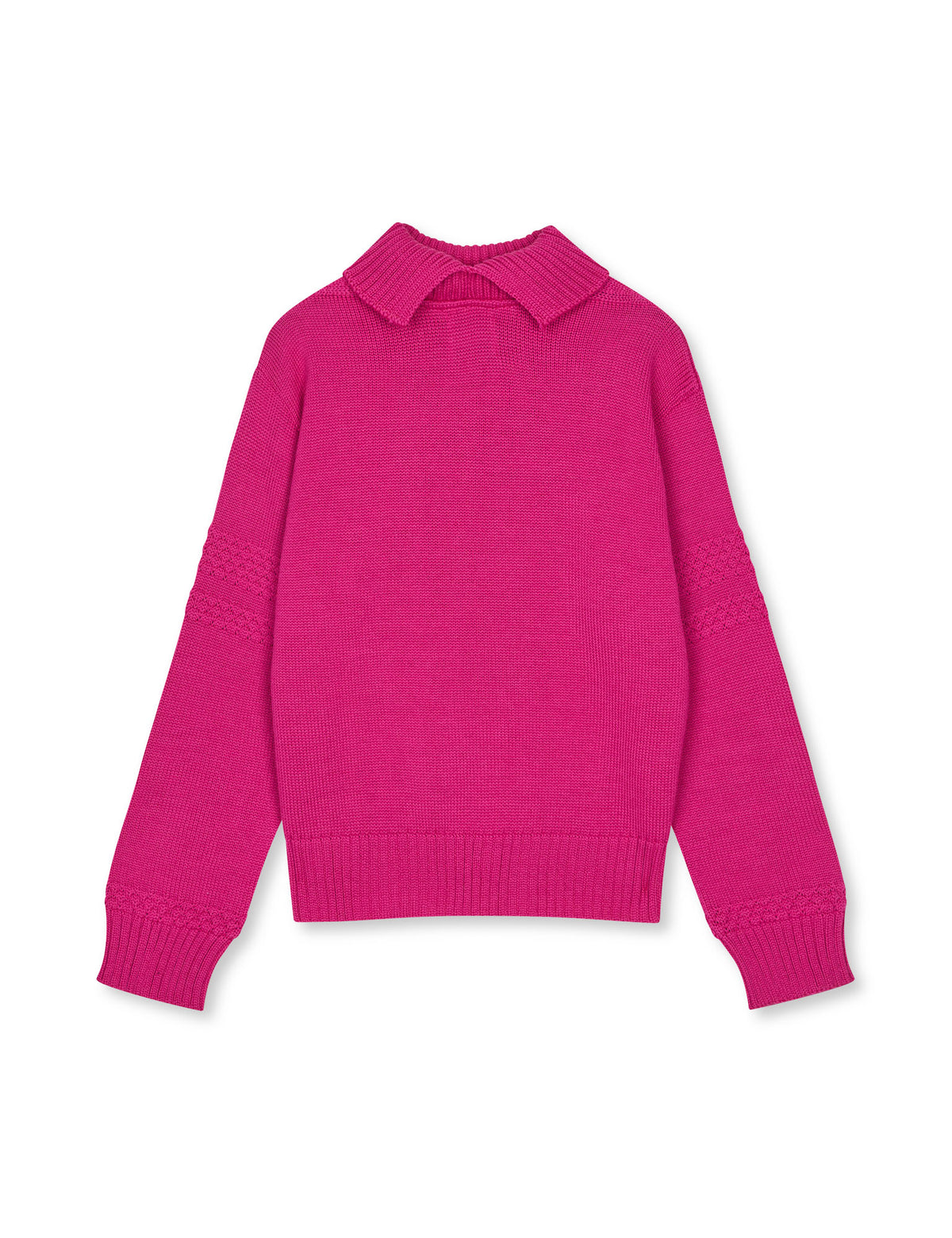 Wool Berthe Turtleneck Sweater, Rose Violet