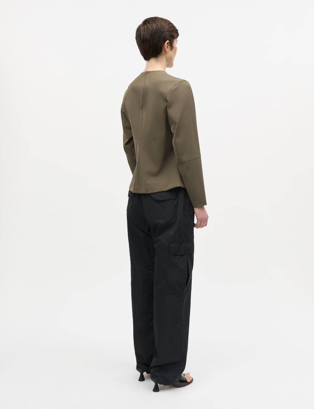 Stretchy Nylon Sara Jacket, Tarmac