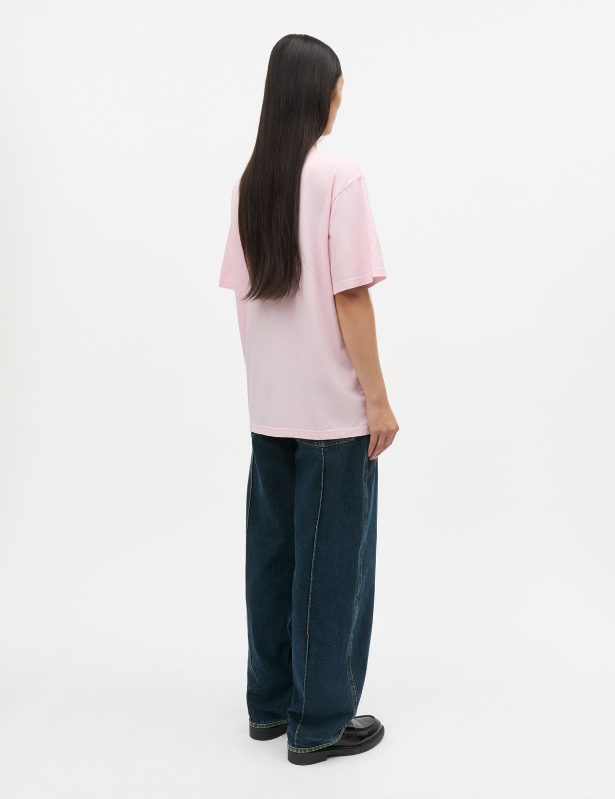 Double Denim Pam Jeans, Blue/Green Dye
