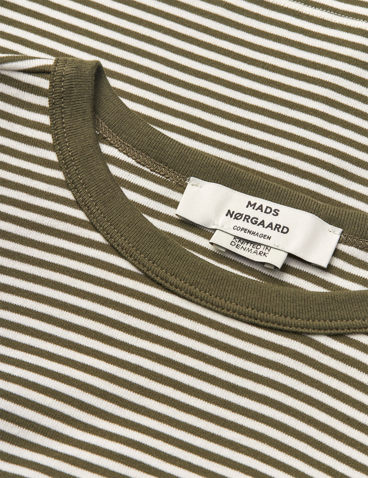 Grace Jersey Stripe June Tee, White/Tarmac