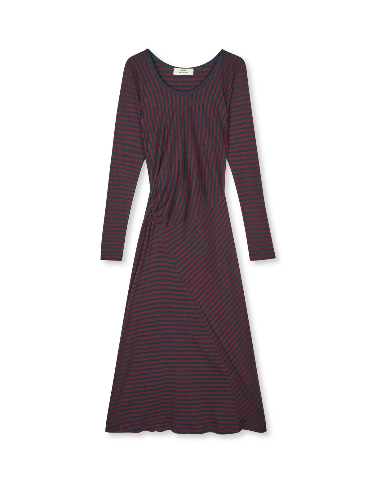 2x2 Cotton Stripe Severa Dress, Sky Captain/Winetasting