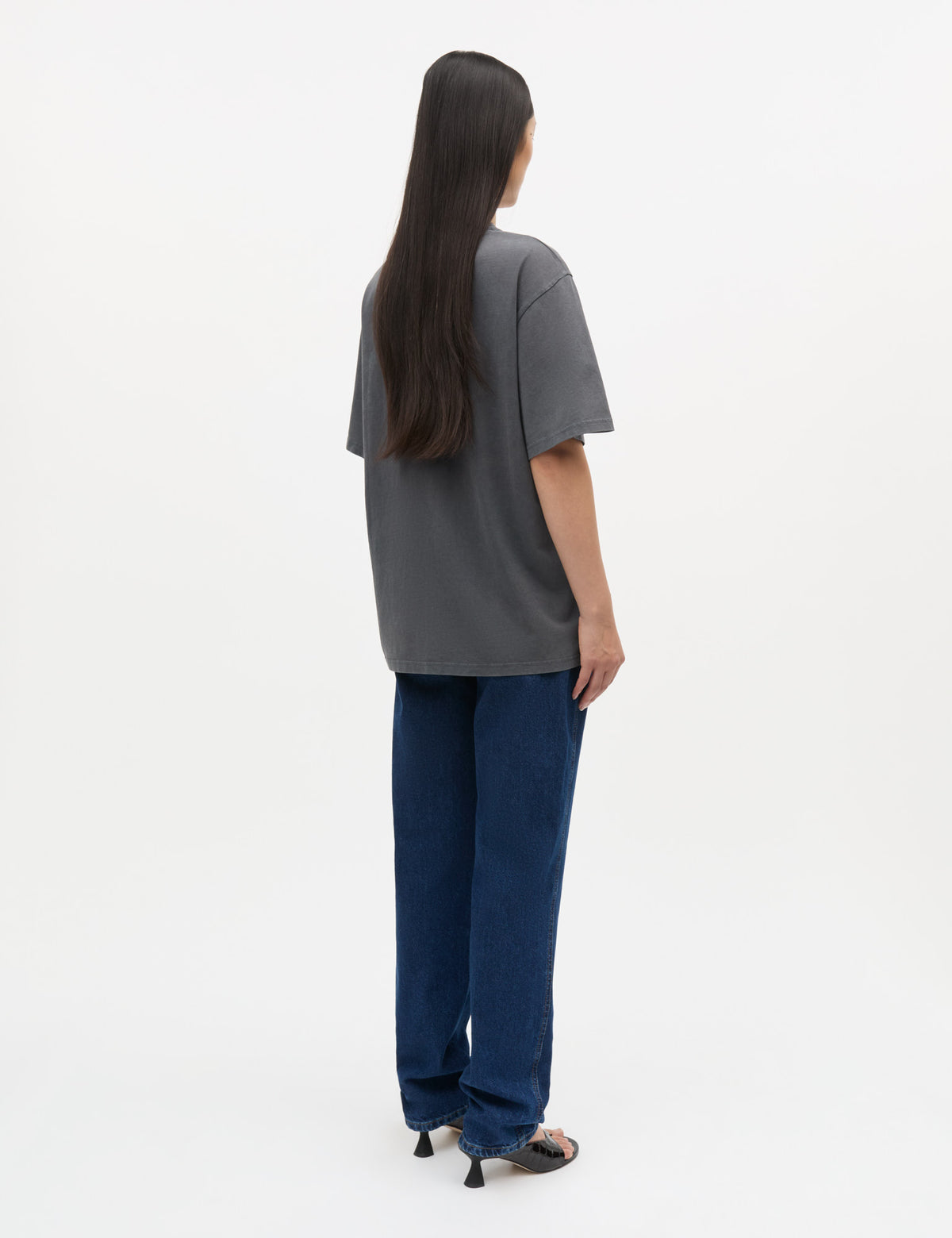 Cotton Jersey Dassel Tee, Washed Black