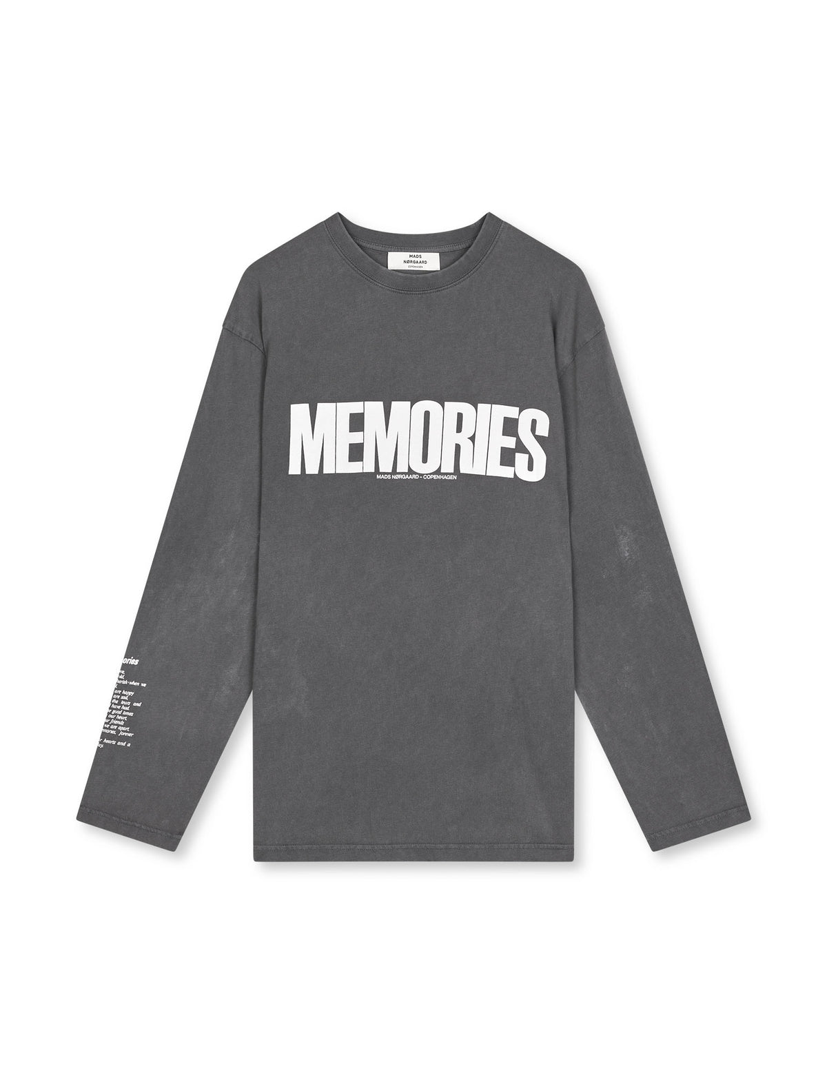 Cotton Jersey Jerry Tee LS, Washed Black