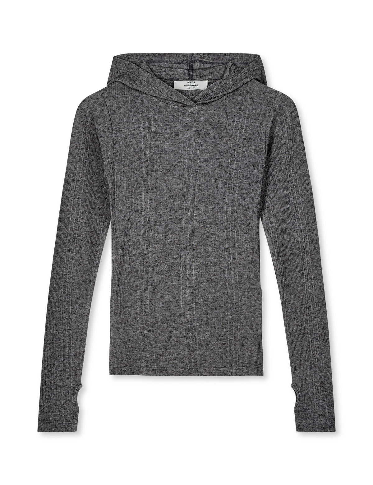 Point Wool Tutti Hood, Dark Grey Melange