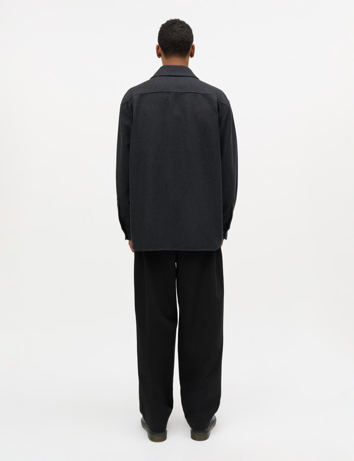 Cotton Twill Henry Pants, Black