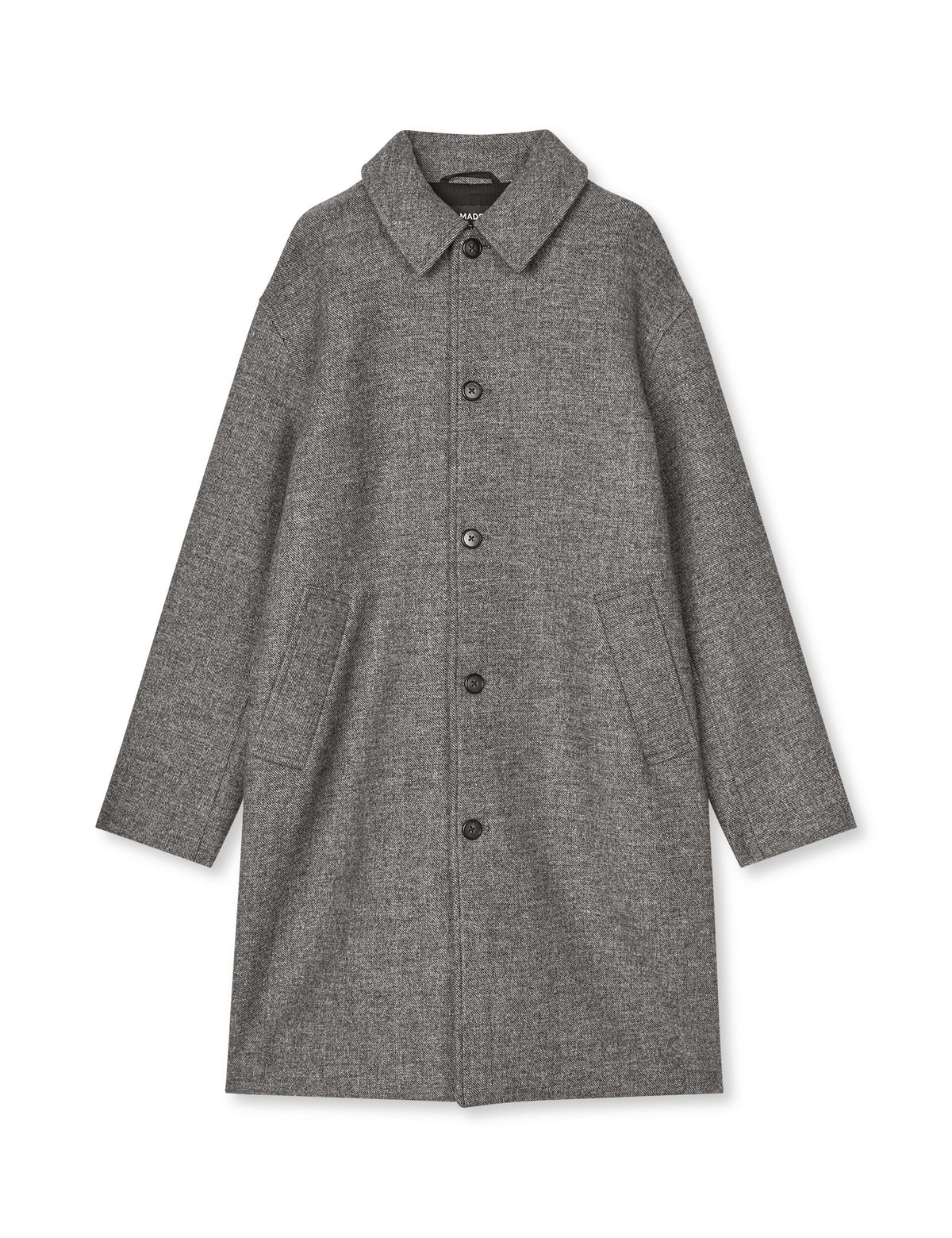 Bond Wool Curtis Coat, Dark Grey Melange