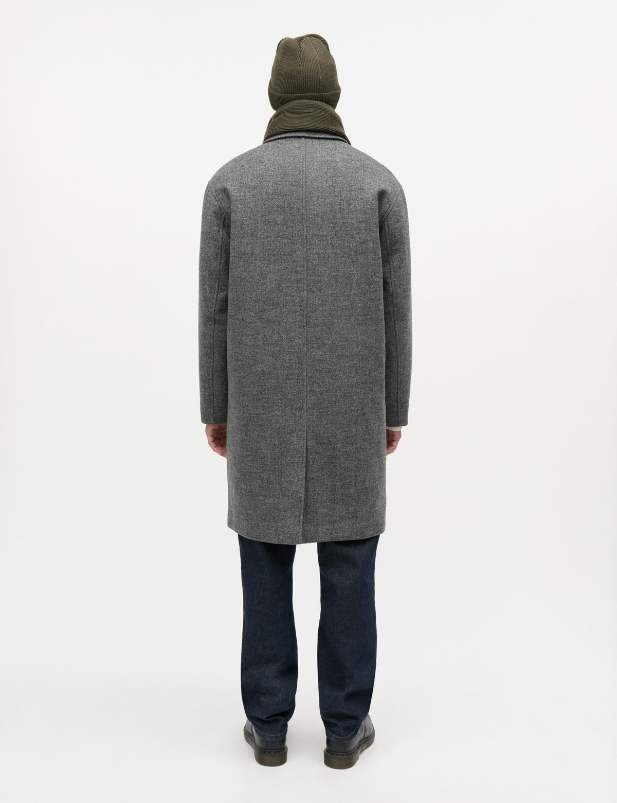 Bond Wool Curtis Coat, Dark Grey Melange