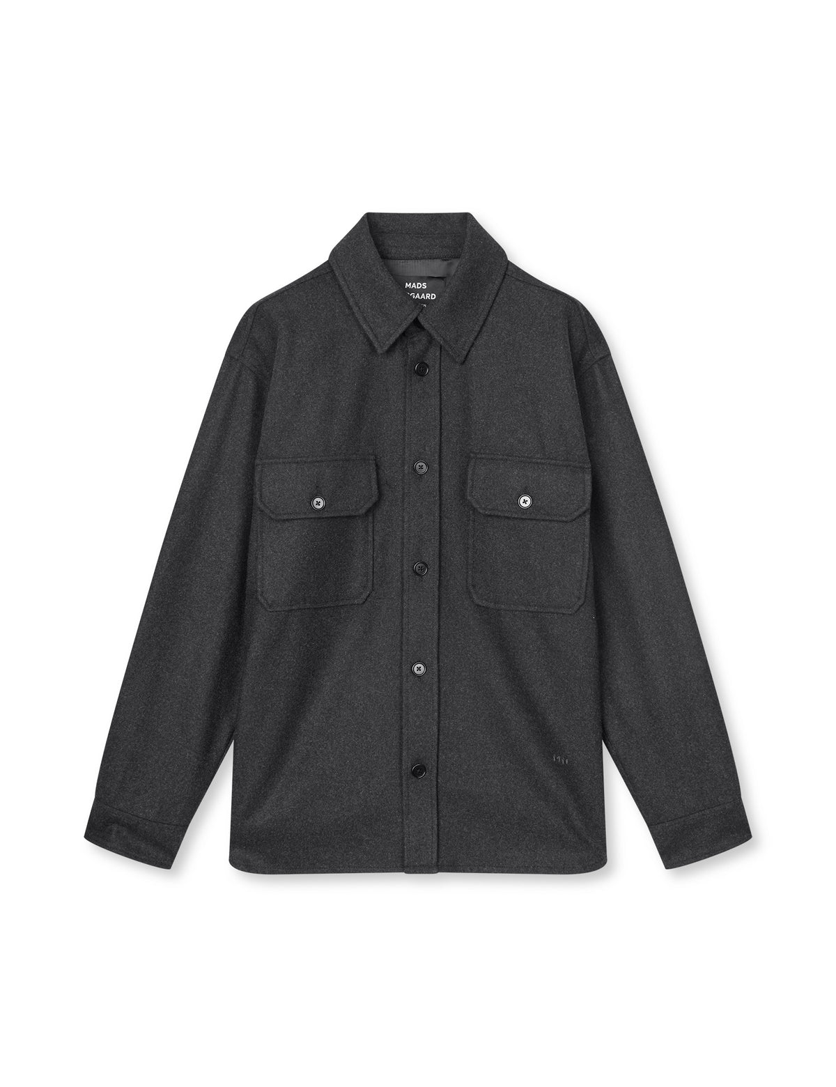 Felted Wool August Work Shirt, Charcoal Melange