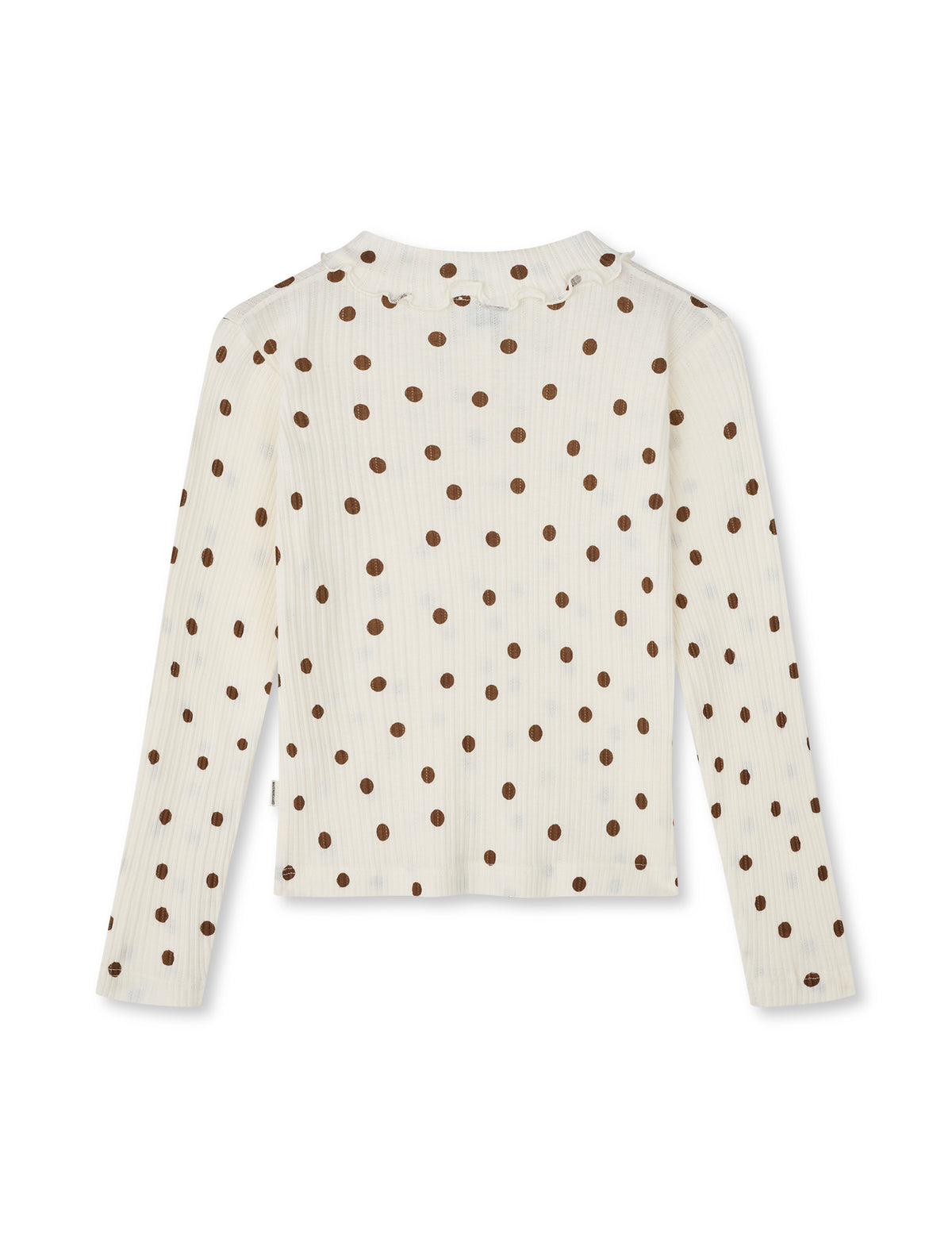 Pointella Lakita Polo Tee L/S AOP, Vanilla Ice/Cocoa