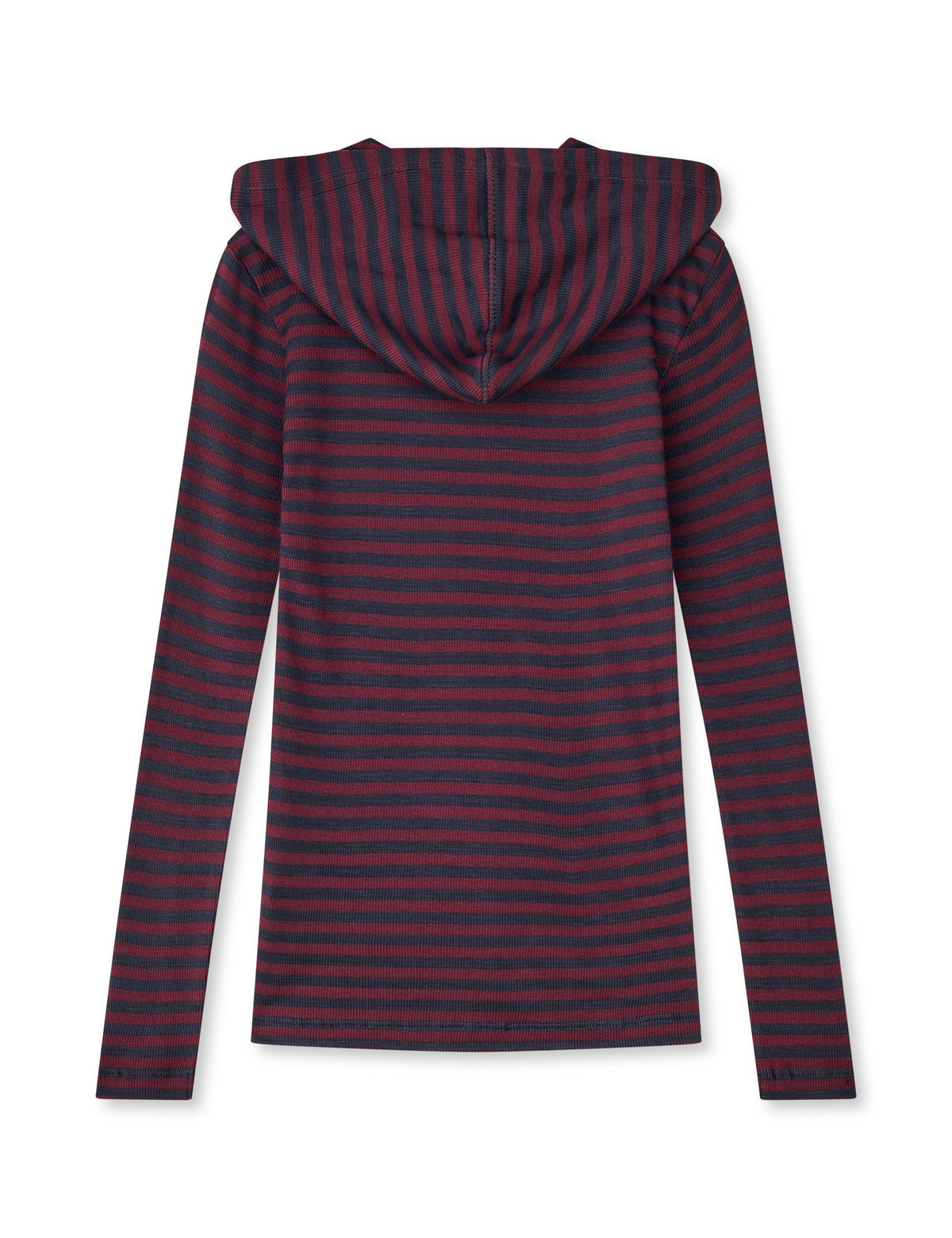 2x2 Cotton Stripe Tally Hoodie, Sky Captain/Winetasting