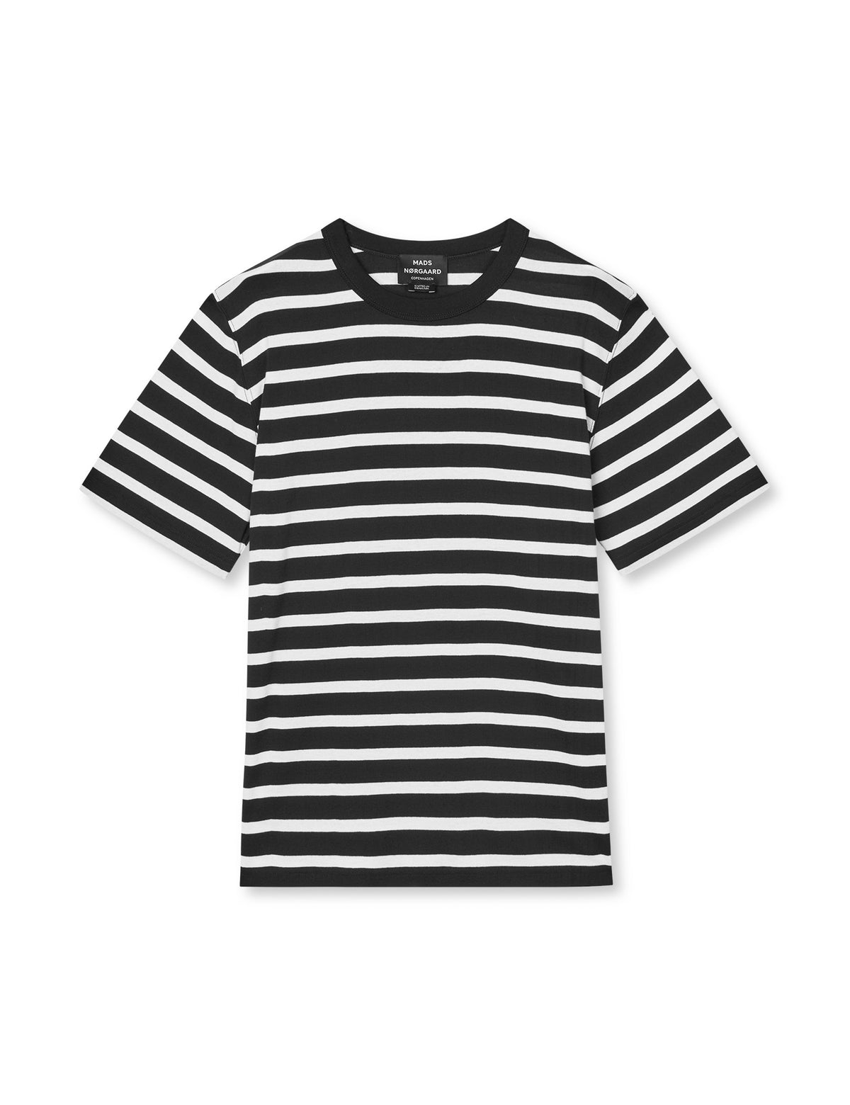 Klassik Rib Stripe Esben Tee, Black/White