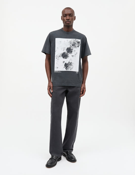 Cotton Jersey Print Frode Tee, Black