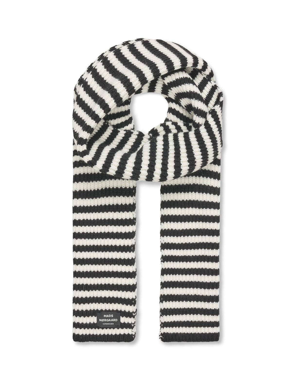 One Wool Basil Scarf, Black/White