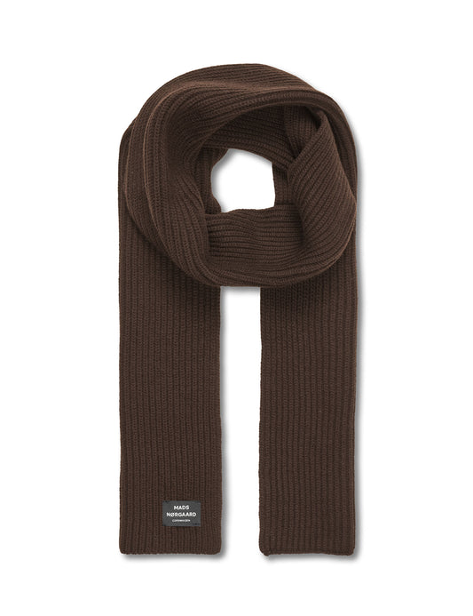 One Wool Basil Scarf, Turkish Coffee