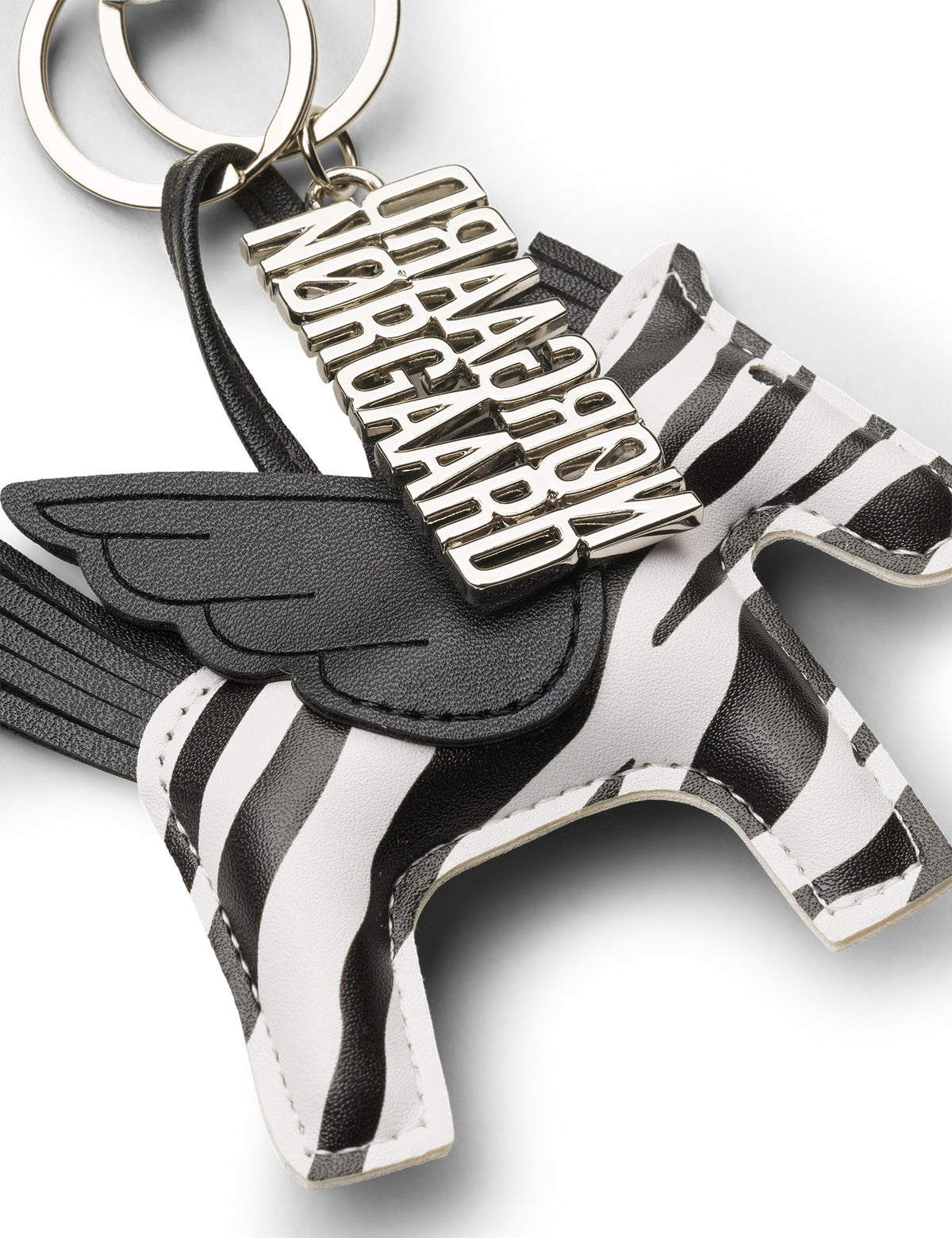 MN Zebra Key Charm, Black/White