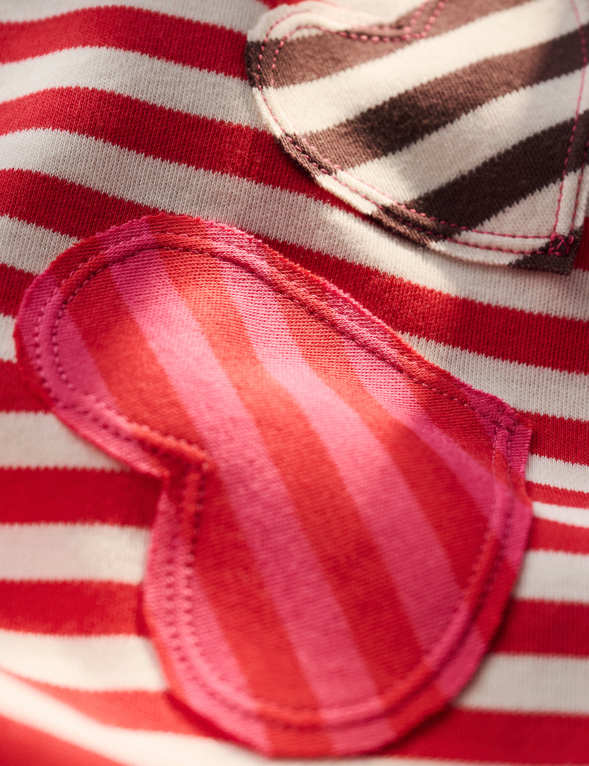 Knitted in Denmark Caro scarf, Stripe Red/White